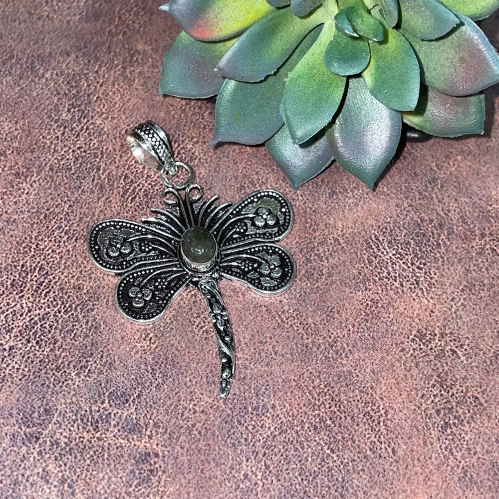 Labradorite Dragon Fly Pendant
